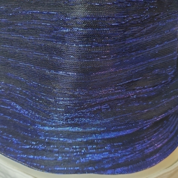 ZATA Blouse Metallic Sparkles and Puffed Sleeves Size M - Picture 8 of 9